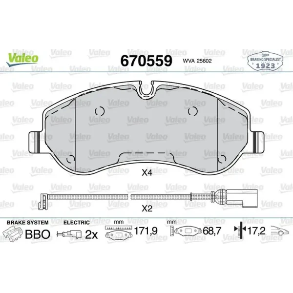 Valeo Ön Fren Balatası – 670559