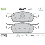 Valeo Ön Fren Balatası – 670600 / OEM 410605536R