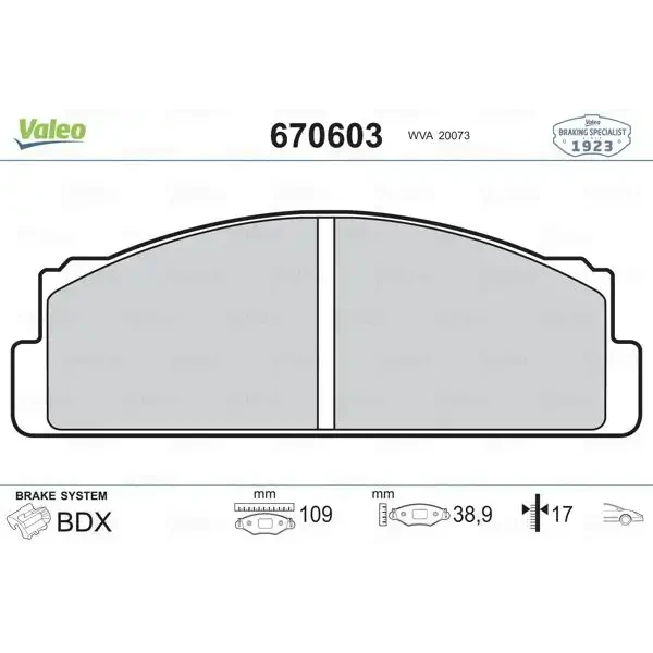 Valeo Ön Fren Balatası – 670603