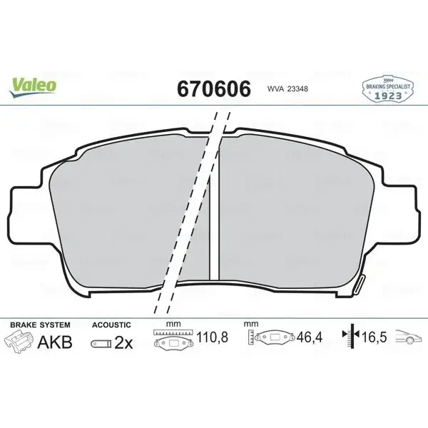 Valeo Ön Fren Balatası – 670606