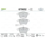 Valeo Ön Fren Balatası – 670652 / OEM 7H0698151E