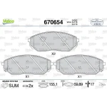 Valeo Ön Fren Balatası – 670654 / OEM 581013EE01