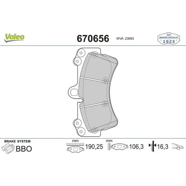 Valeo Ön Fren Balatası – 670656