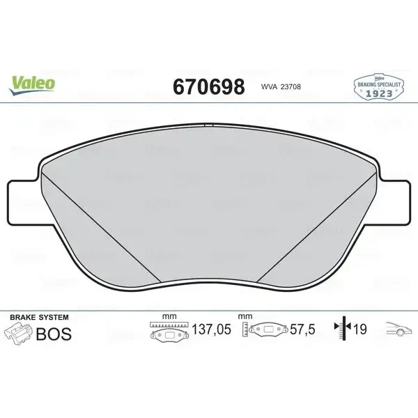 Valeo Ön Fren Balatası – 670698