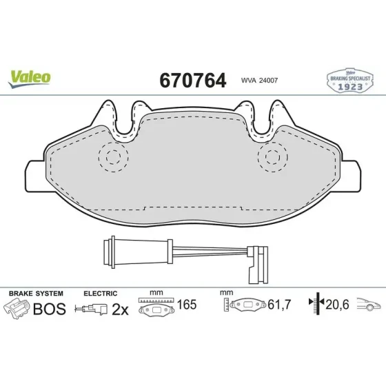 Valeo Ön Fren Balatası – 670764 ürün görseli