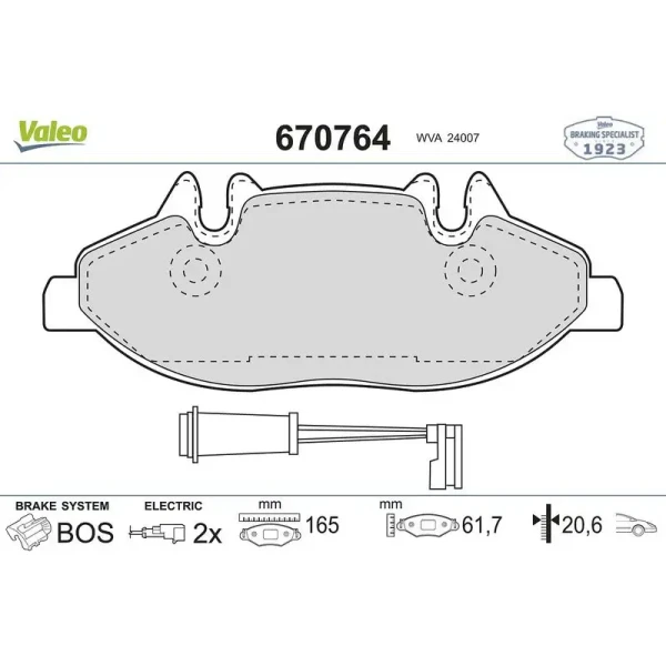 Valeo Ön Fren Balatası – 670764