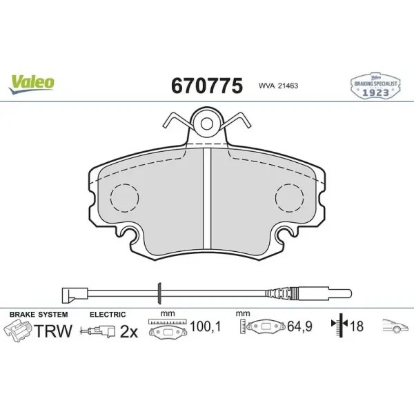 Valeo Ön Fren Balatası – 670775