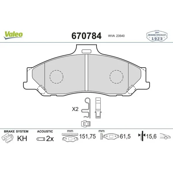 Valeo Ön Fren Balatası – 670784