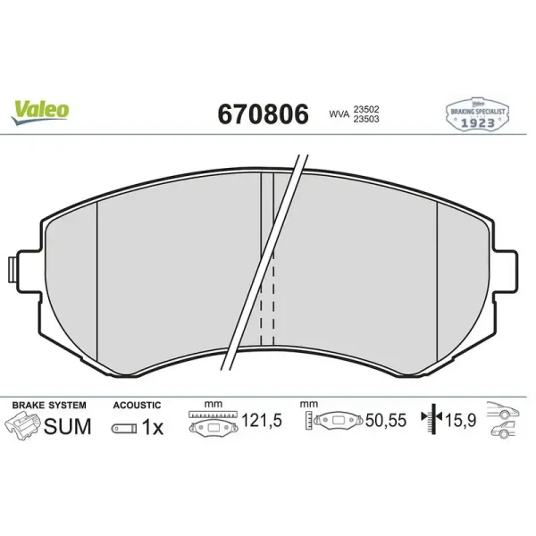 Valeo Ön Fren Balatası – 670806