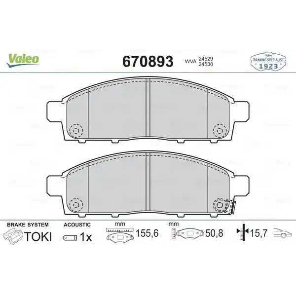 Valeo Ön Fren Balatası – 670893