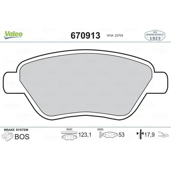 Valeo Ön Fren Balatası – 670913