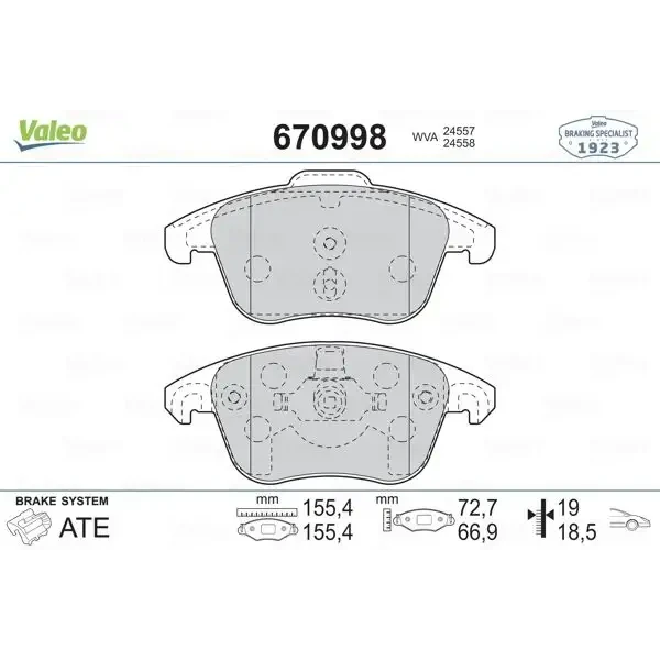 Valeo Ön Fren Balatası – 670998