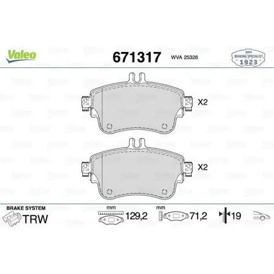 Valeo Ön Fren Balatası – 671317 ürün görseli