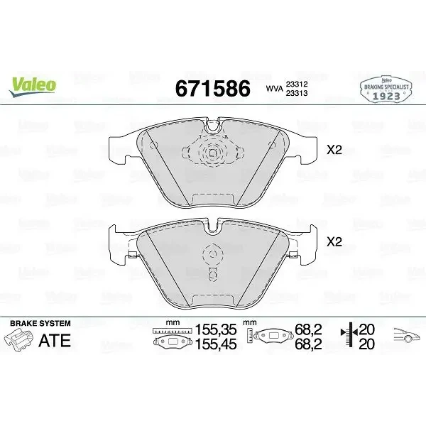 Valeo Ön Fren Balatası – 671586