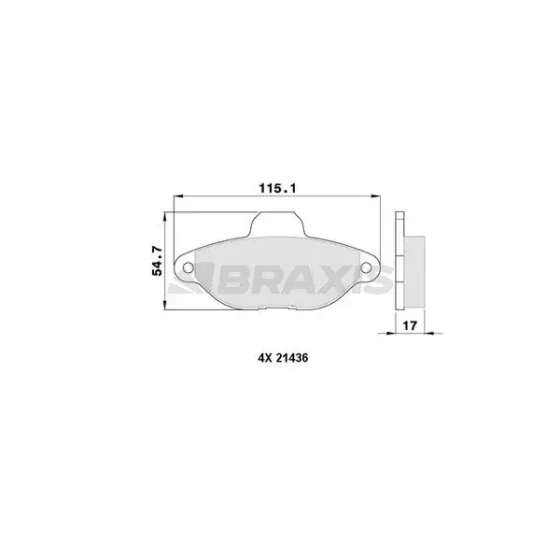 Braxis Ön Fren Balatası – AA0006 ürün görseli