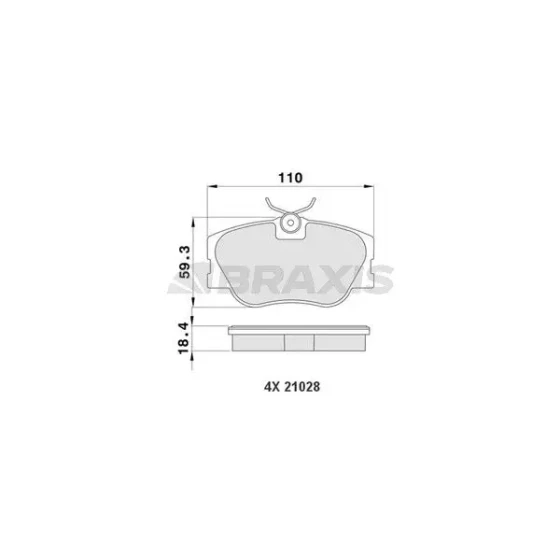 Braxis Ön Fren Balatası – AA0184 / OEM A0014200720 ürün görseli