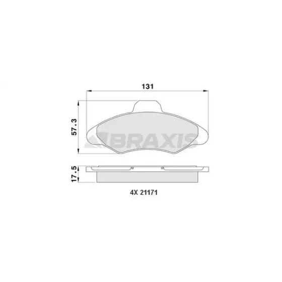Braxis Ön Fren Balatası – AA0185 ürün görseli