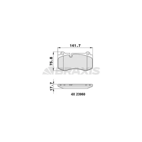 Braxis Ön Fren Balatası – AA0233 / OEM A0044208020 ürün görseli