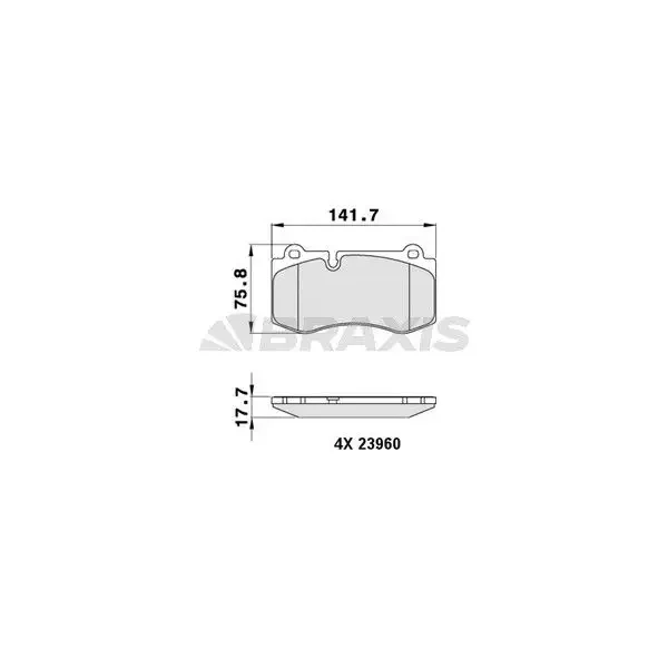 Braxis Ön Fren Balatası – AA0233 / OEM A0044208020