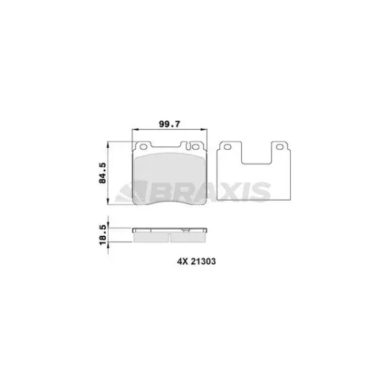 Braxis Ön Fren Balatası – AA0306 / OEM A0024201220 ürün görseli