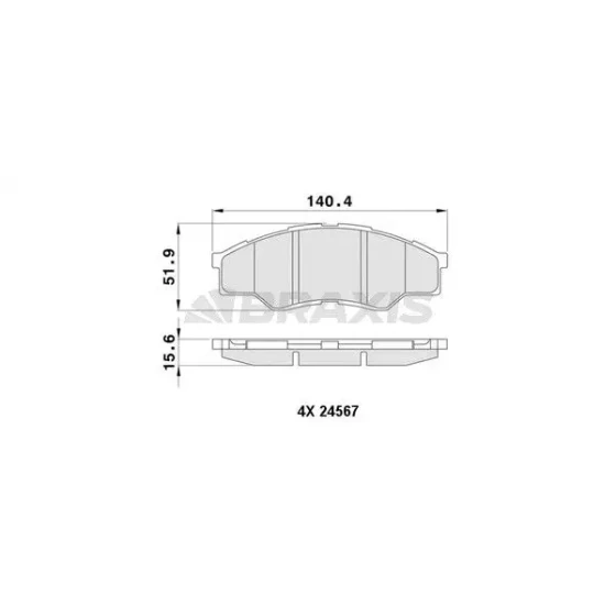 Braxis Ön Fren Balatası – AA0436 / OEM 044650K160 ürün görseli