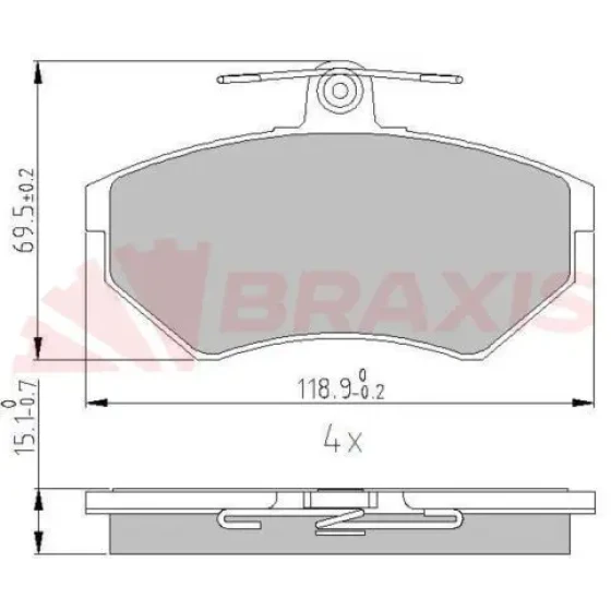 Braxis Ön Fren Balatası – AA0616 ürün görseli