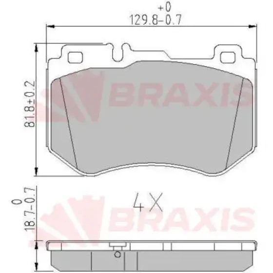 Braxis Ön Fren Balatası – AA0626 / OEM A0084201720 ürün görseli