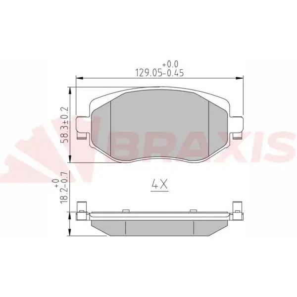 Braxis Ön Fren Balatası – AA0668 / OEM 410603407R