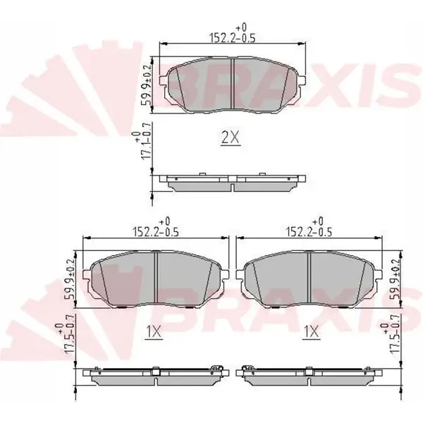 Braxis Ön Fren Balatası – AA0676 / OEM 58101C5A70