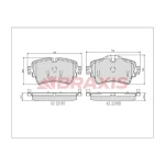 Braxis Ön Fren Balatası – AA0734 / OEM 34116860017
