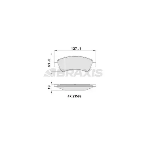Braxis Ön Fren Balatası – AB0003 ürün görseli