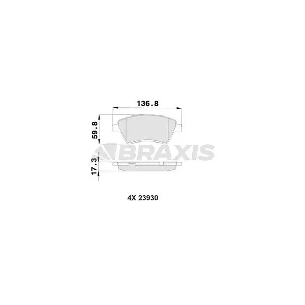 Braxis Ön Fren Balatası – AB0018 / OEM 410608713R