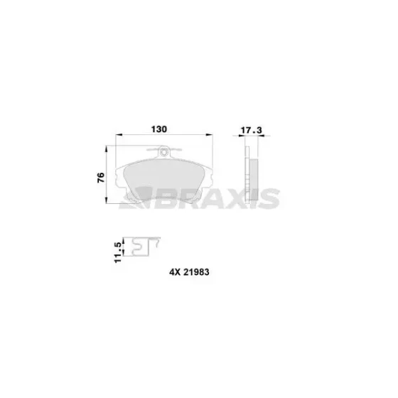 Braxis Ön Fren Balatası – AB0112 ürün görseli