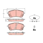TRW Ön Fren Balatası – GDB2345 / OEM D6994H