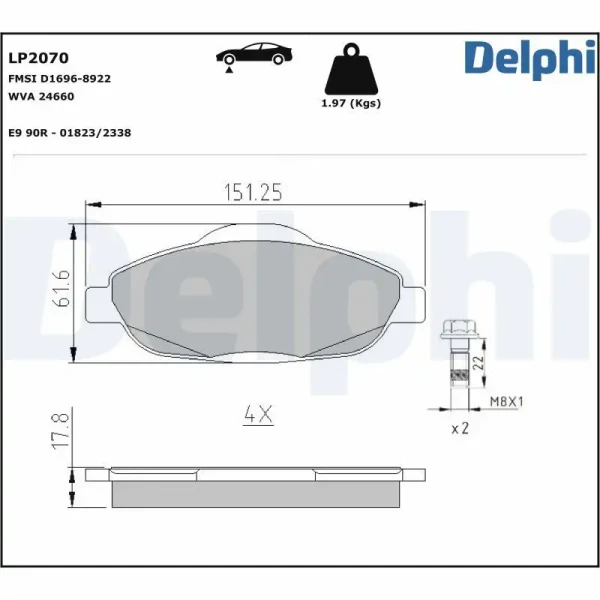 Delphi Ön Fren Balatası – LP2070