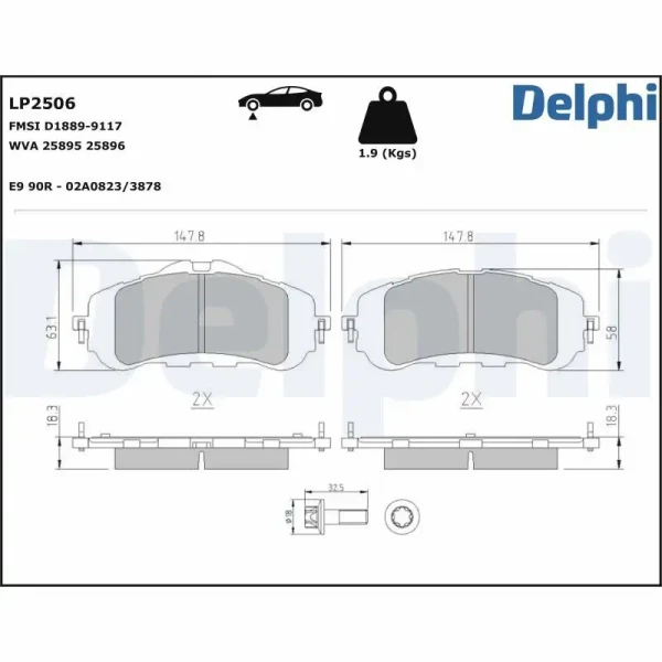 Delphi Ön Fren Balatası – LP2506