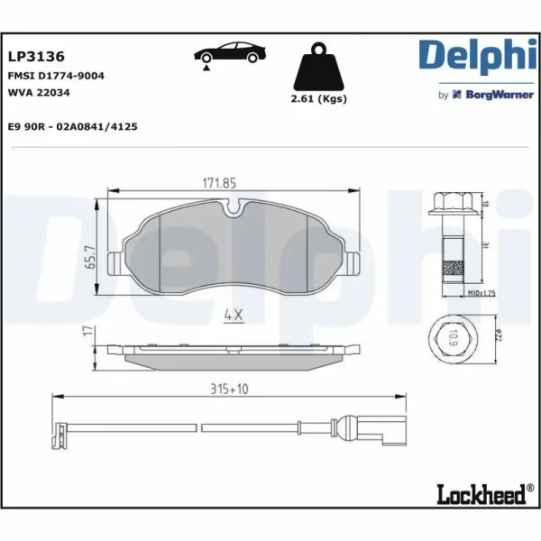 Delphi Ön Fren Balatası – LP3136