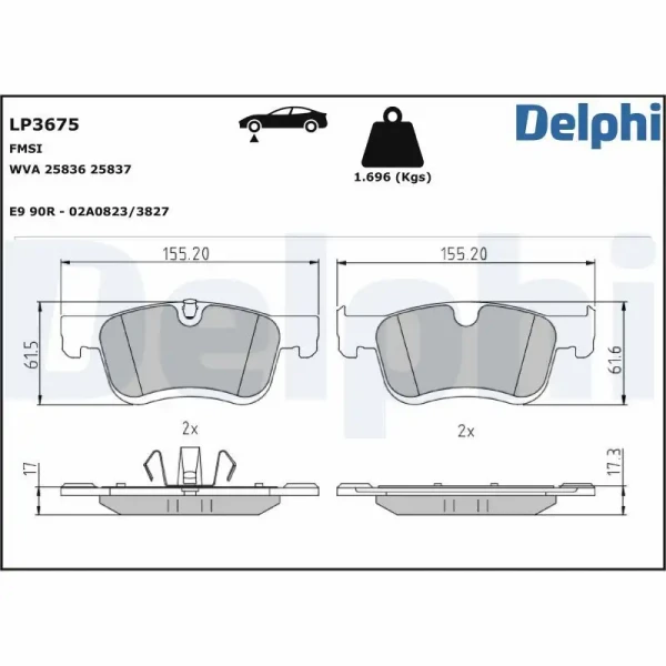 Delphi Ön Fren Balatası – LP3675