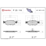 Brembo Ön Fren Balatası – P23118