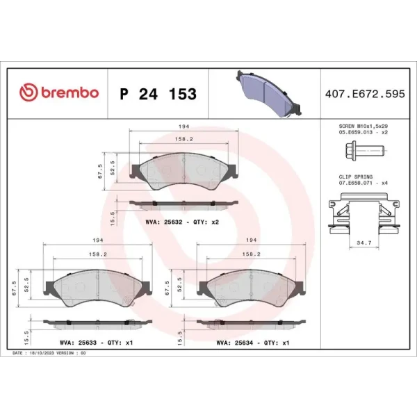 Brembo Ön Fren Balatası – P24153
