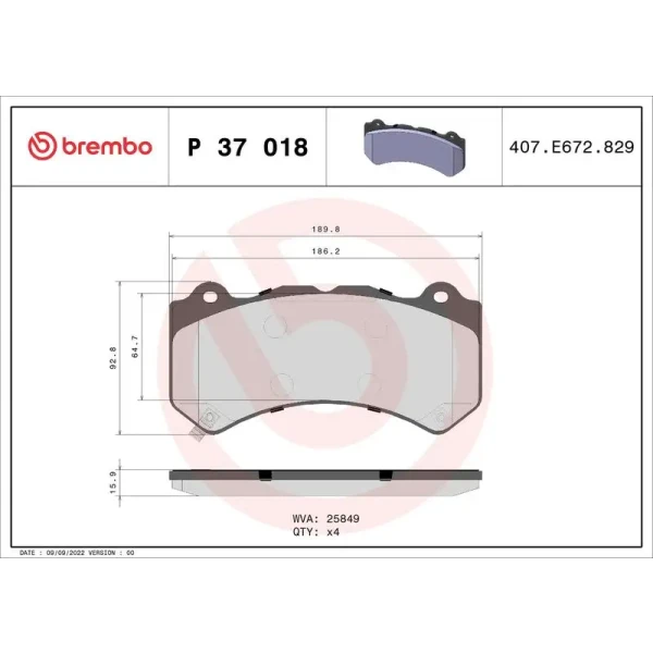 Brembo Ön Fren Balatası – P37018