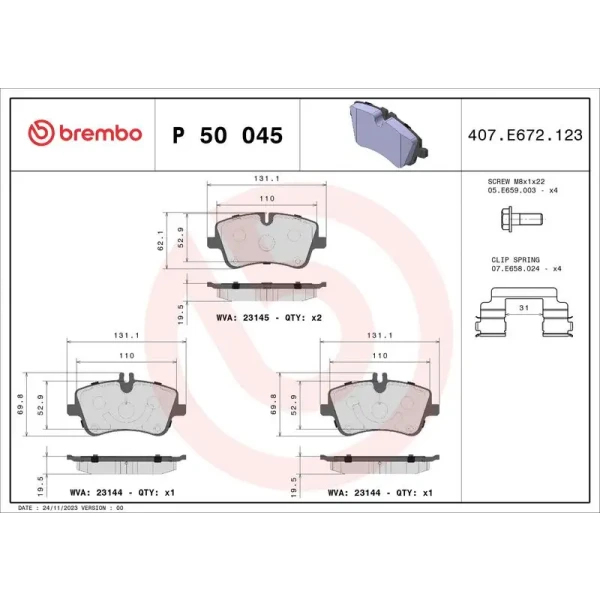 Brembo Ön Fren Balatası – P50045