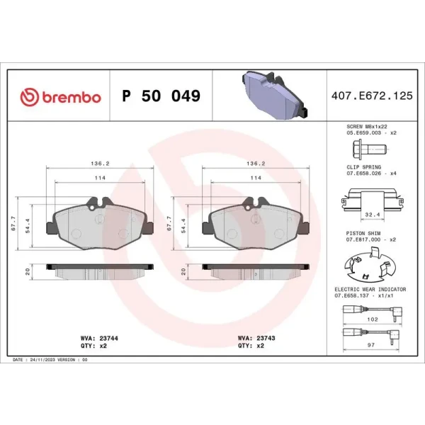 Brembo Ön Fren Balatası – P50049
