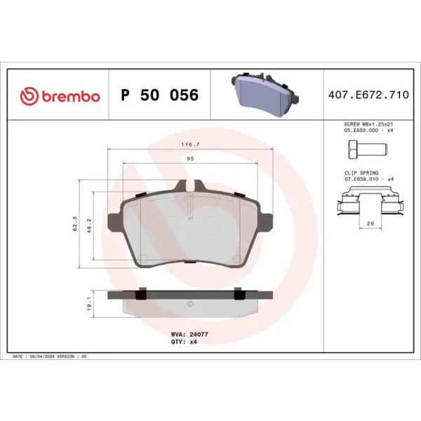 Brembo Ön Fren Balatası – P50056