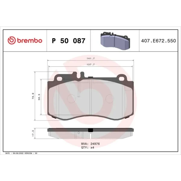 Brembo Ön Fren Balatası – P50087