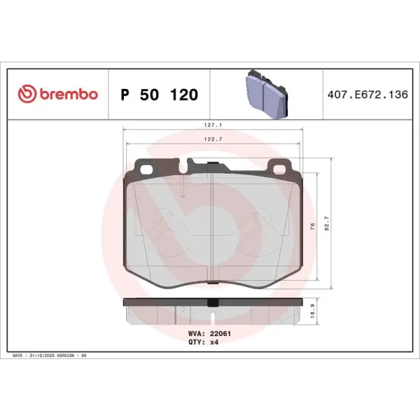 Brembo Ön Fren Balatası – P50120