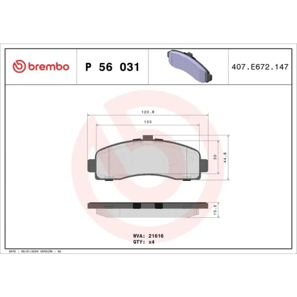 Brembo Ön Fren Balatası – P56031