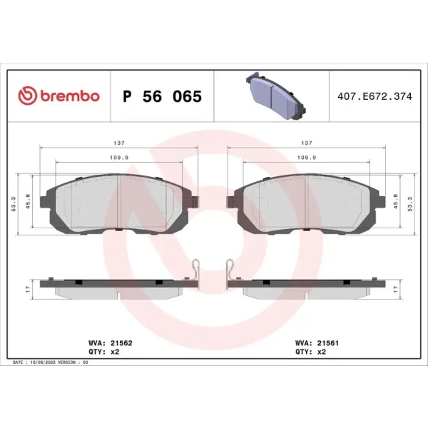 Brembo Ön Fren Balatası – P56065
