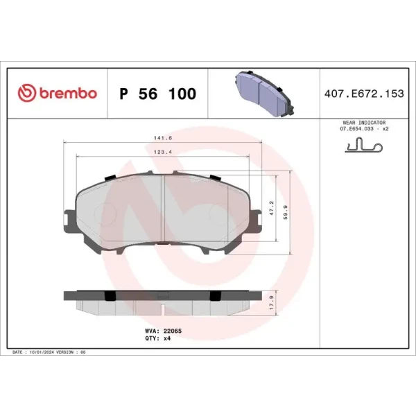 Brembo Ön Fren Balatası – P56100