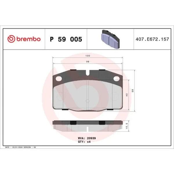Brembo Ön Fren Balatası – P59005